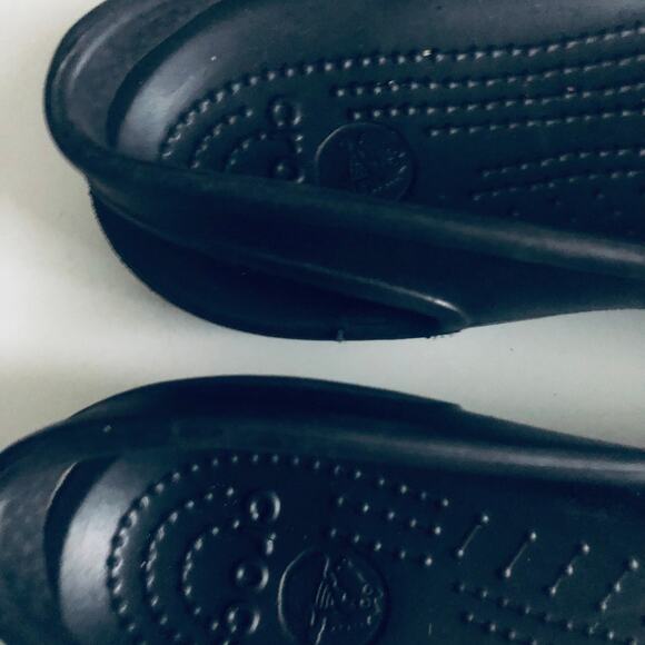 Crocs 'Olivia' Slingback Women's 11 Ballet Flat Jewel Accent Black Comfort Shoe - Picture 5 of 7